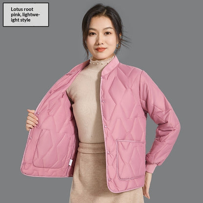 Womens Warm Long-Sleeve Cotton-Padded Jacket