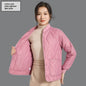 Womens Warm Long-Sleeve Cotton-Padded Jacket