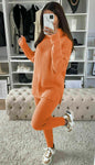 Knitted Ribbed Polo High Neck  Loungewear