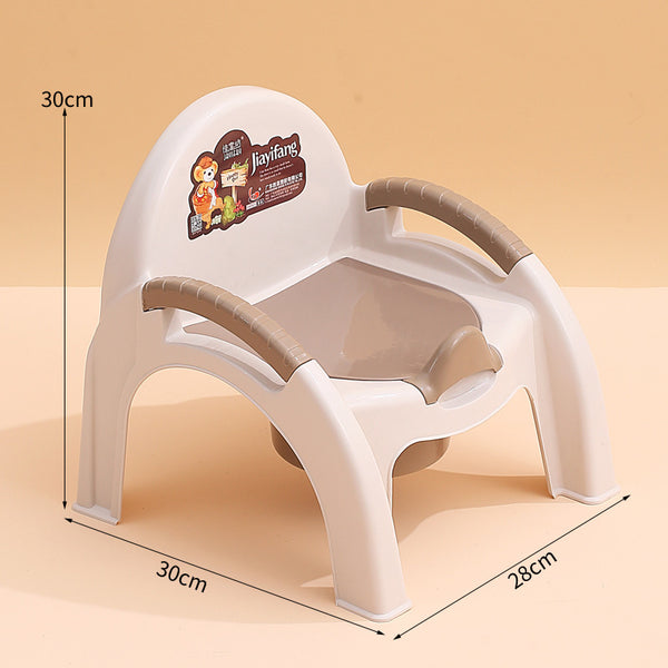 Children's Plastic Toilet with Backrest