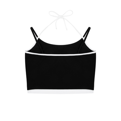 Contrast Binding Halter Tank Top 210GSM