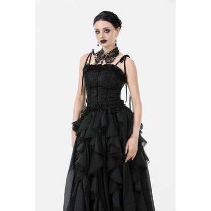 Collier Lysandra papillon dentelle perlé Dark in Love