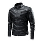 Manteau en cuir pour hommes, style motard décontracté, rétro, à coutures, pour le printemps et l'automne, transfrontalier