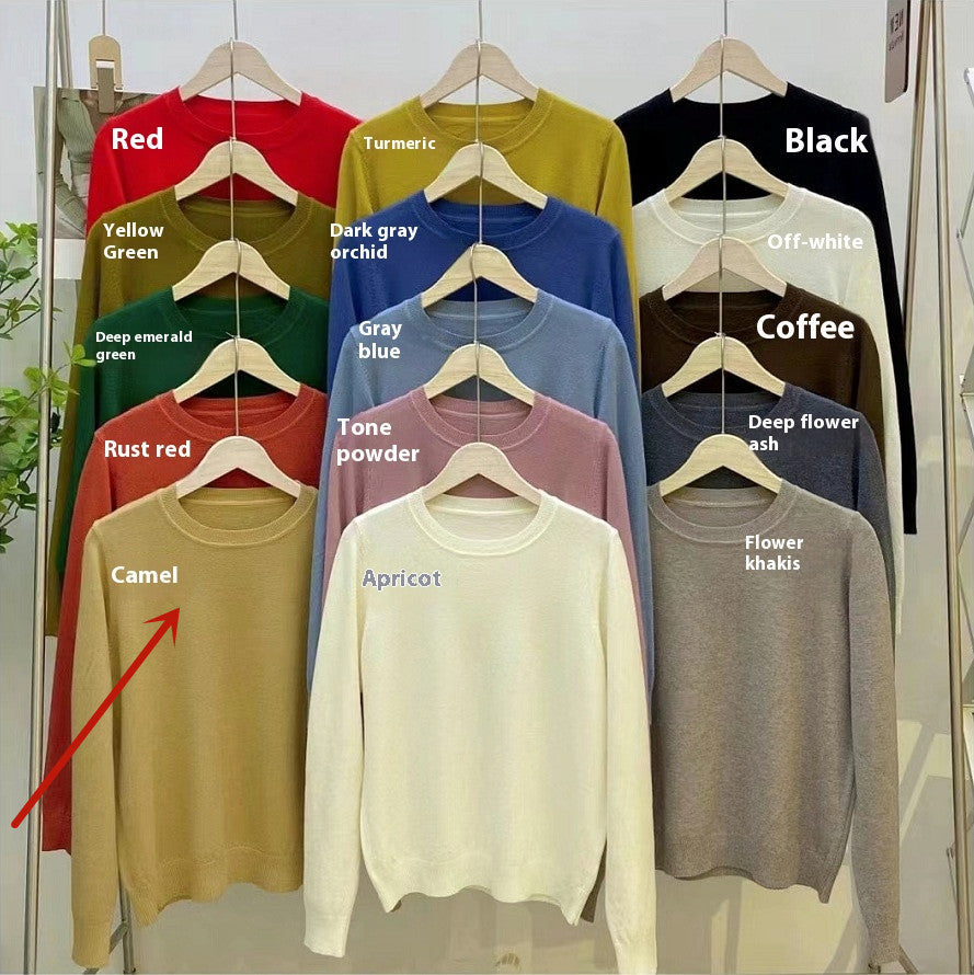 Womens Half High Collar Knitted Bottoming Shirt Sweater - Stuffs & Savers
