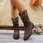 Vintage Embroidery Western Cowboy Boot Women