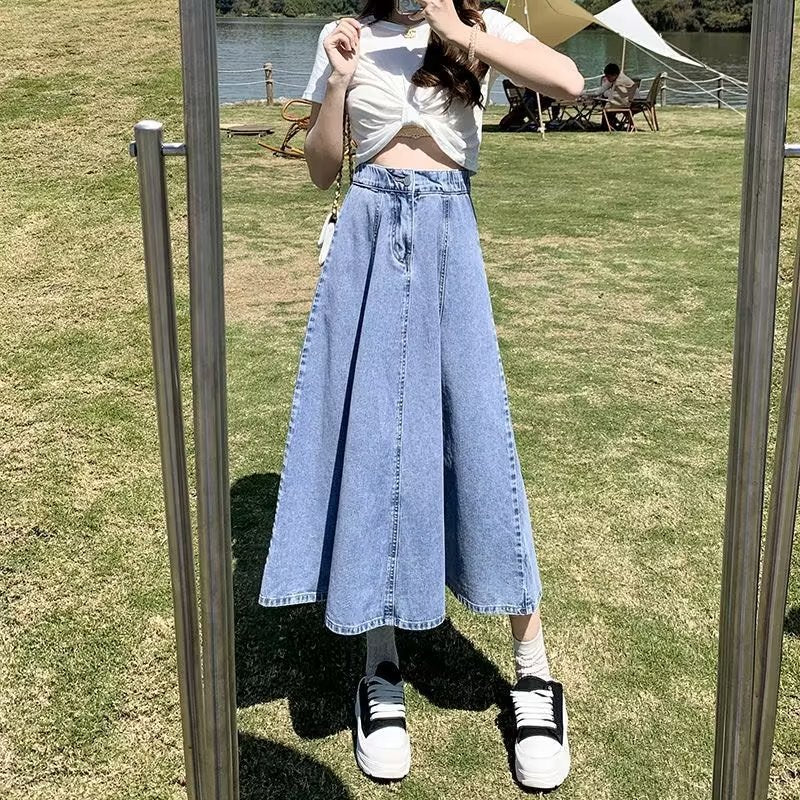 Denim Skirt Women's Mid-length Autumn