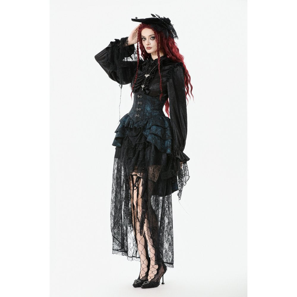 Dark in Love Sabina High-Low Sheer Lace Skirt