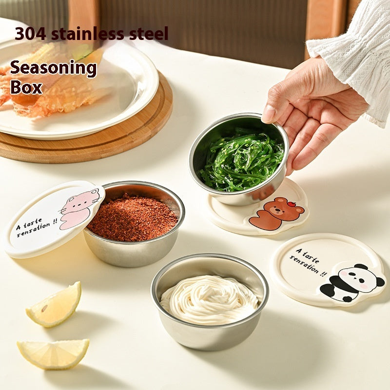Camping Picnic Cartoon Portable Sauce Packing Seasoning Dish