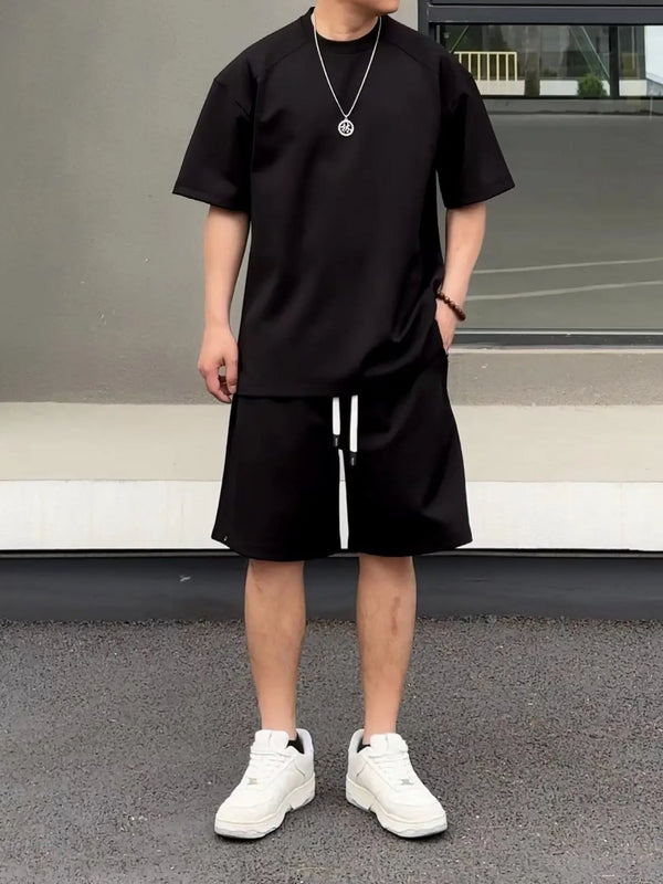 Couples Matching T-Shirt & Shorts Set | Loose Fit Summer Two-Piece