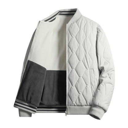 Reversible Cotton Coat Baseball Collar Jacket