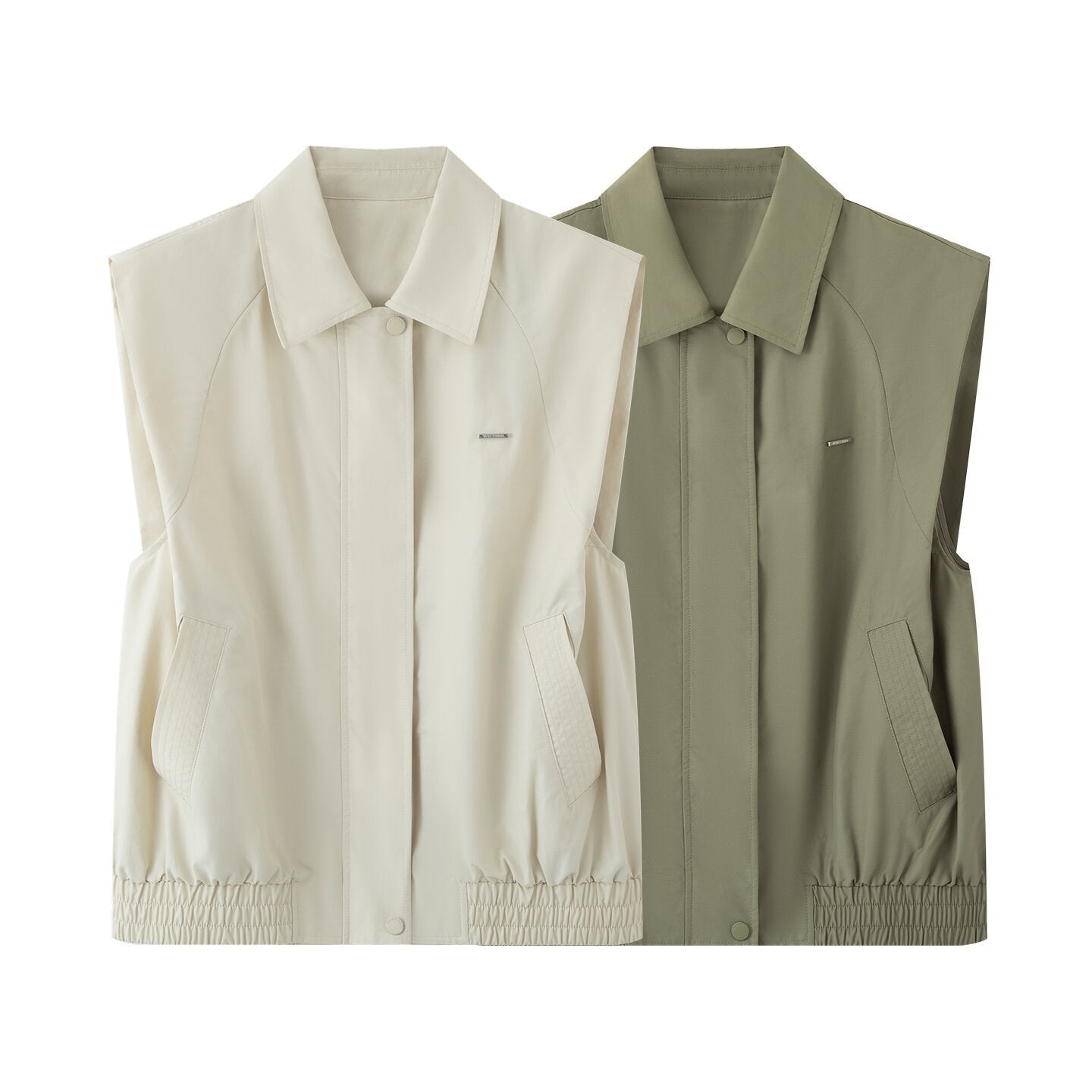 Women's Casual Sleeveless Vest Coat and shorts