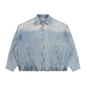 Unisex Vintage Wash Full-Zip Denim Jacket