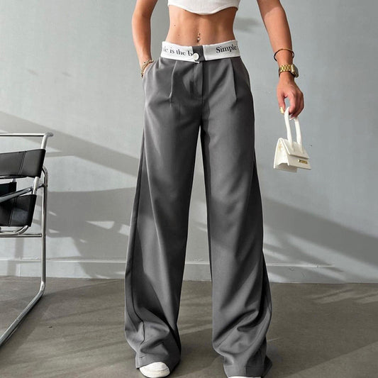 Knitted High Waist Loose Trousers