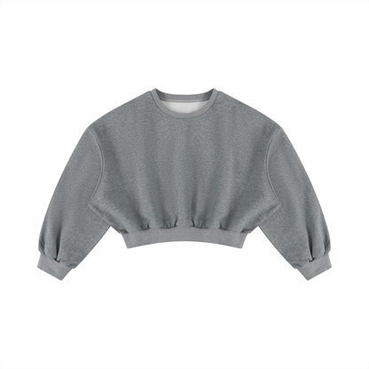 Women's Boxy Cropped Crewneck Sweatshirt