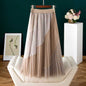 Elastic-waist Mid-length Flared Skirt