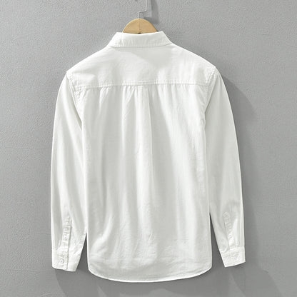 Cotton Simple Long Sleeve Shirt