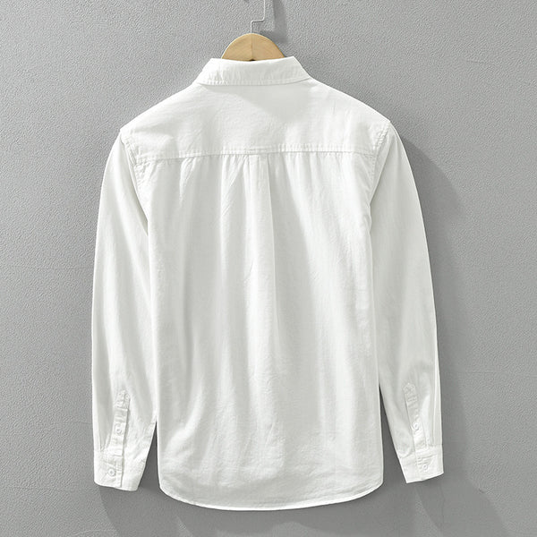 Cotton Simple Long Sleeve Shirt