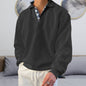 Mens Long Sleeve V-neck Lapel sweater
