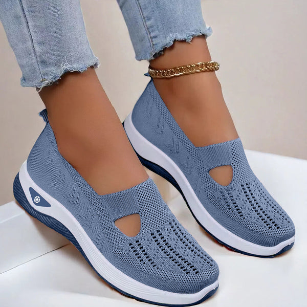 Chaussures Plates en Maille, Tendance, Respirantes, Antidérapantes, à Semelle Souple, Décontractées pour Femmes