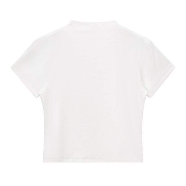 Womens Slim Fit Mock Neck T-Shirt