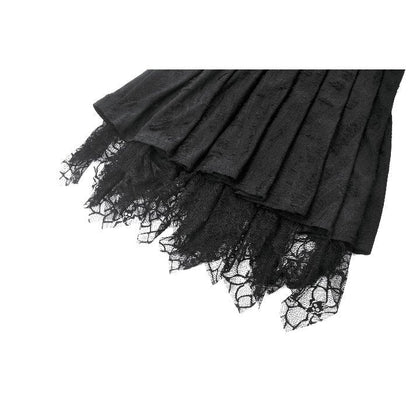 Dark in Love Mortalis Lace-Up Goth Dress in Black