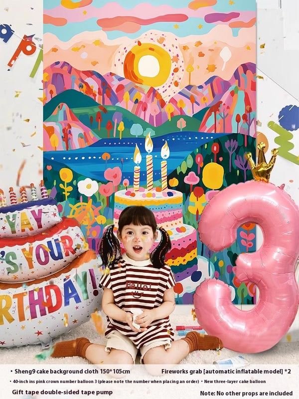 Birthday Party Layout Background Wall