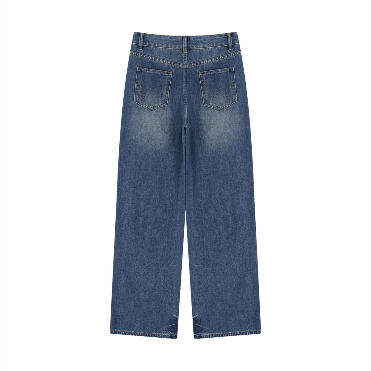 Women's Vintage Wash Wide Leg Jeans 123GSM