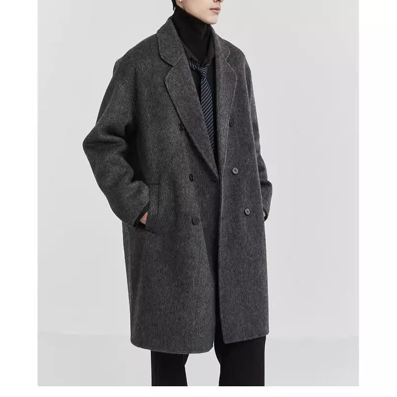 Double-sided Woolen Coat Men's Mid-length