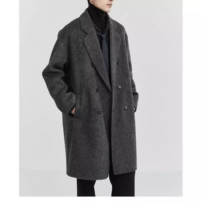 Double-sided Woolen Coat Men's Mid-length