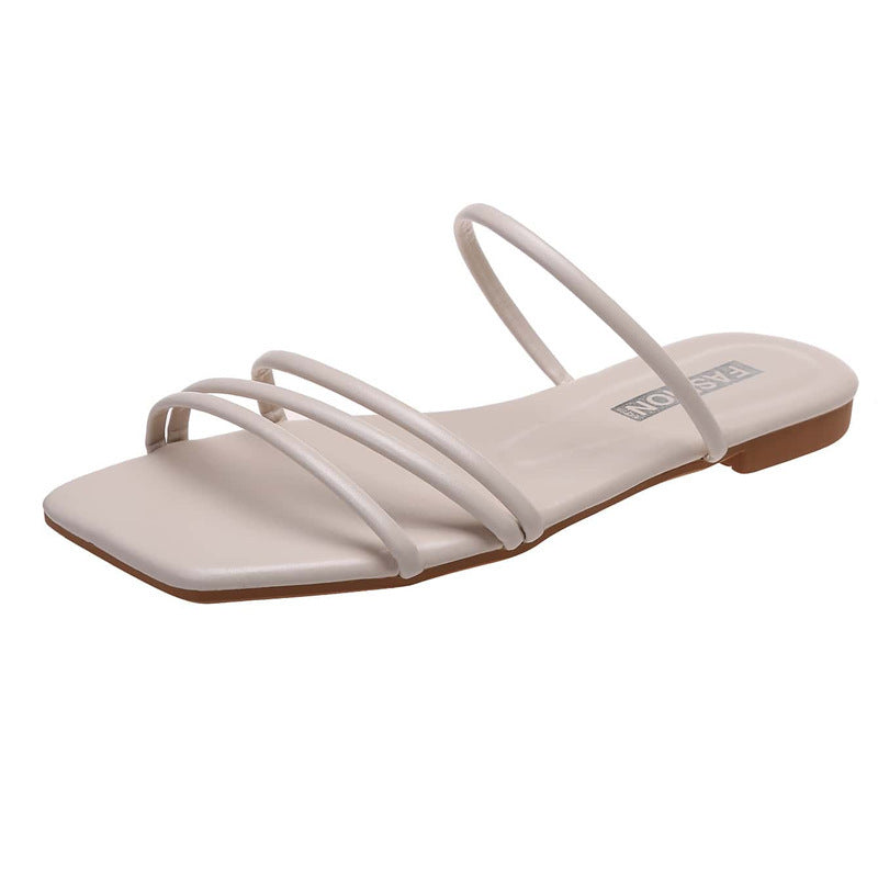 Thin Strap Minimalist Slippers - Stuffs & Savers