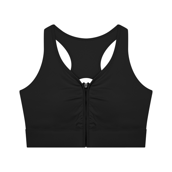 Women’s Cropped Zip Yoga Sports Bra