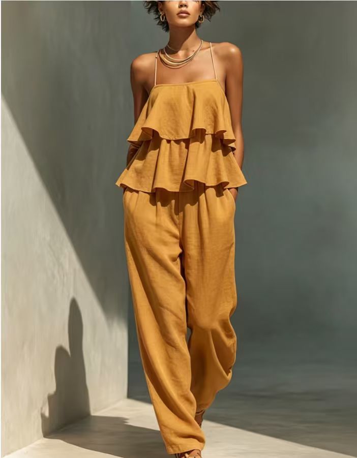 Women's Camisole And Casual Pants Set