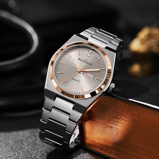 RUOLINDO Stainless Steel Luminous Men's Watch
