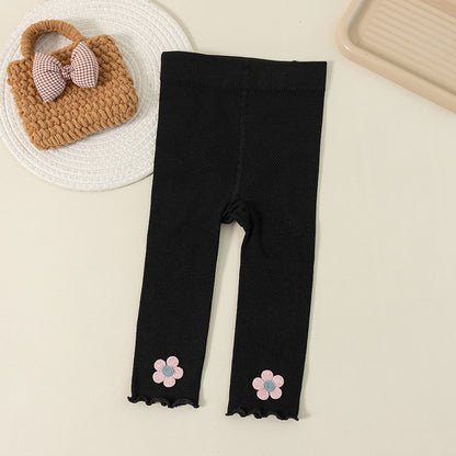 Girls Trousers Thickened, Sanded Fabric Thin Pantyhose