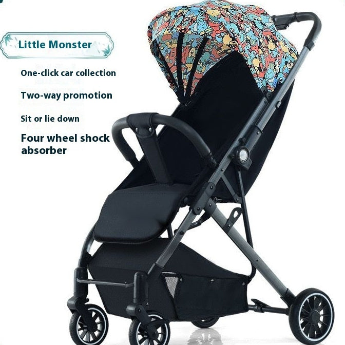 Pull Rod Type Ultra-light Stroller Four Minus