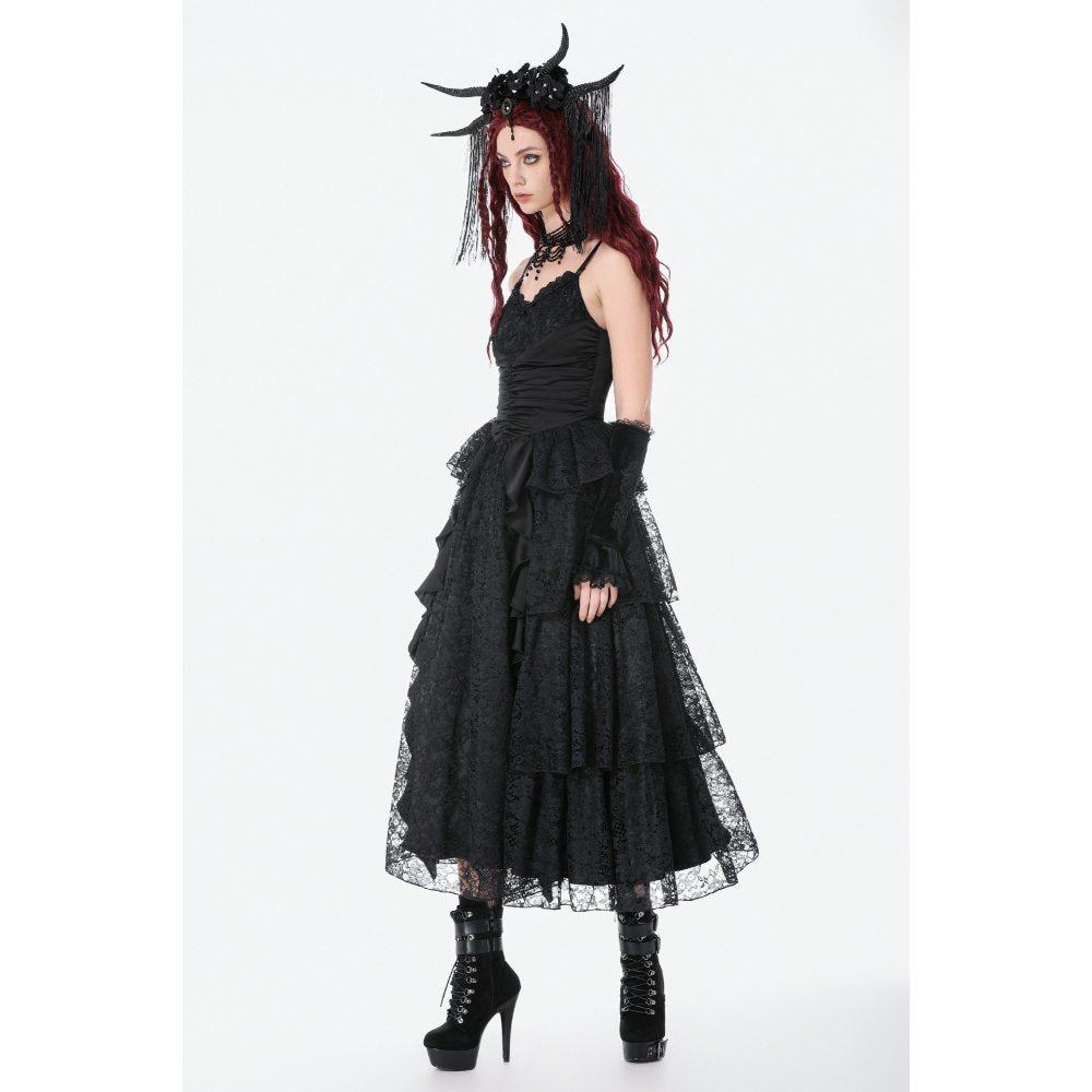Robe gothique en satin et dentelle Dark in Love