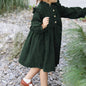 Autumn and winter lace collar long sleeved skirt