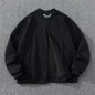 Men's Casual Half Zip Heavyweight Gray Baseball Jacket