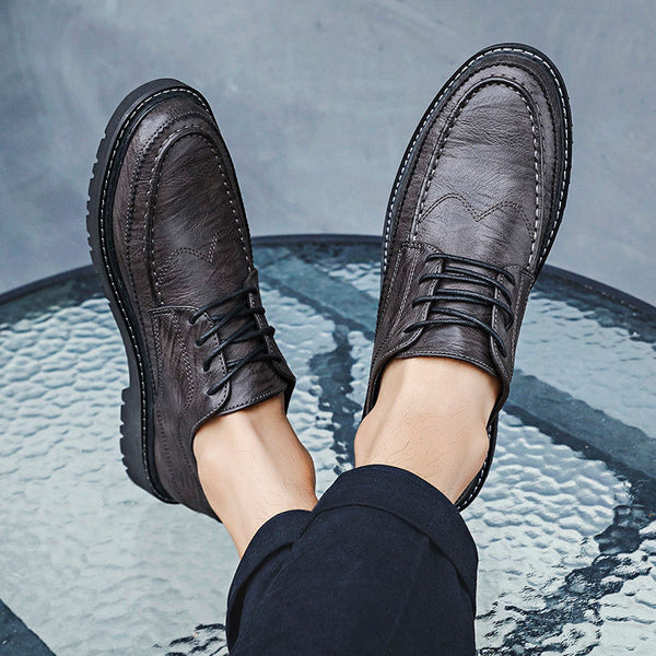 Chaussures en cuir respirantes pour hommes