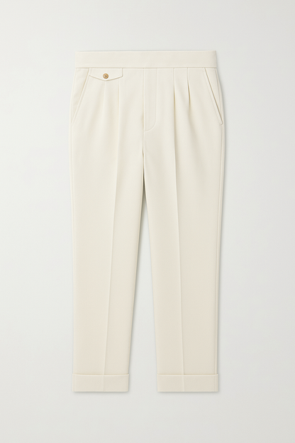 High Waist Pleated Trousers