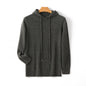 Men's Hooded Solid Color Skin-friendly Knitted Warm Hoodie Bottoming Shirt