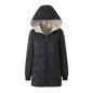 Geometric Wave Hooded Fleece-lined jacket