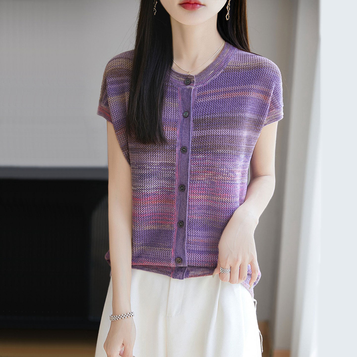 Summer Tencel Crewneck Short Sleeves