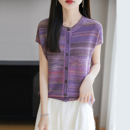 Summer Tencel Crewneck Short Sleeves