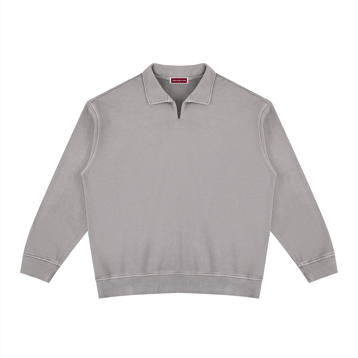 Unisex Vintage Wash Collared Sweatshirt 320GSM