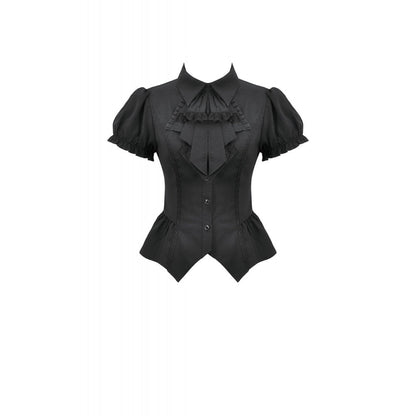 Dark in Love Gothic Lace Waist-Shaping Blouse