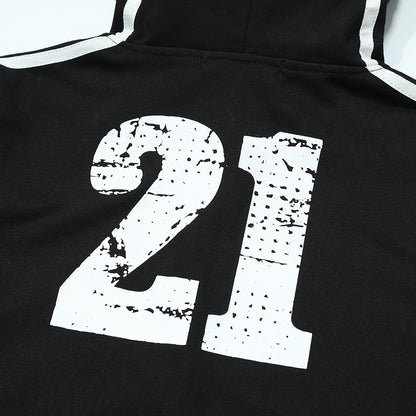 Color-Block Zip-Up Hoodie