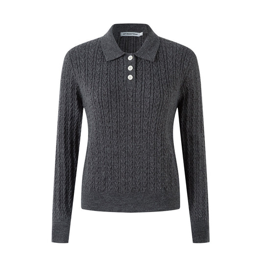 Neck Long Sleeve Knitwear Women's Versatile Pullover Basic Sweater