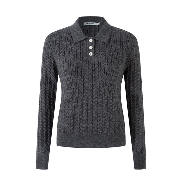 Neck Long Sleeve Knitwear Women's Versatile Pullover Basic Sweater
