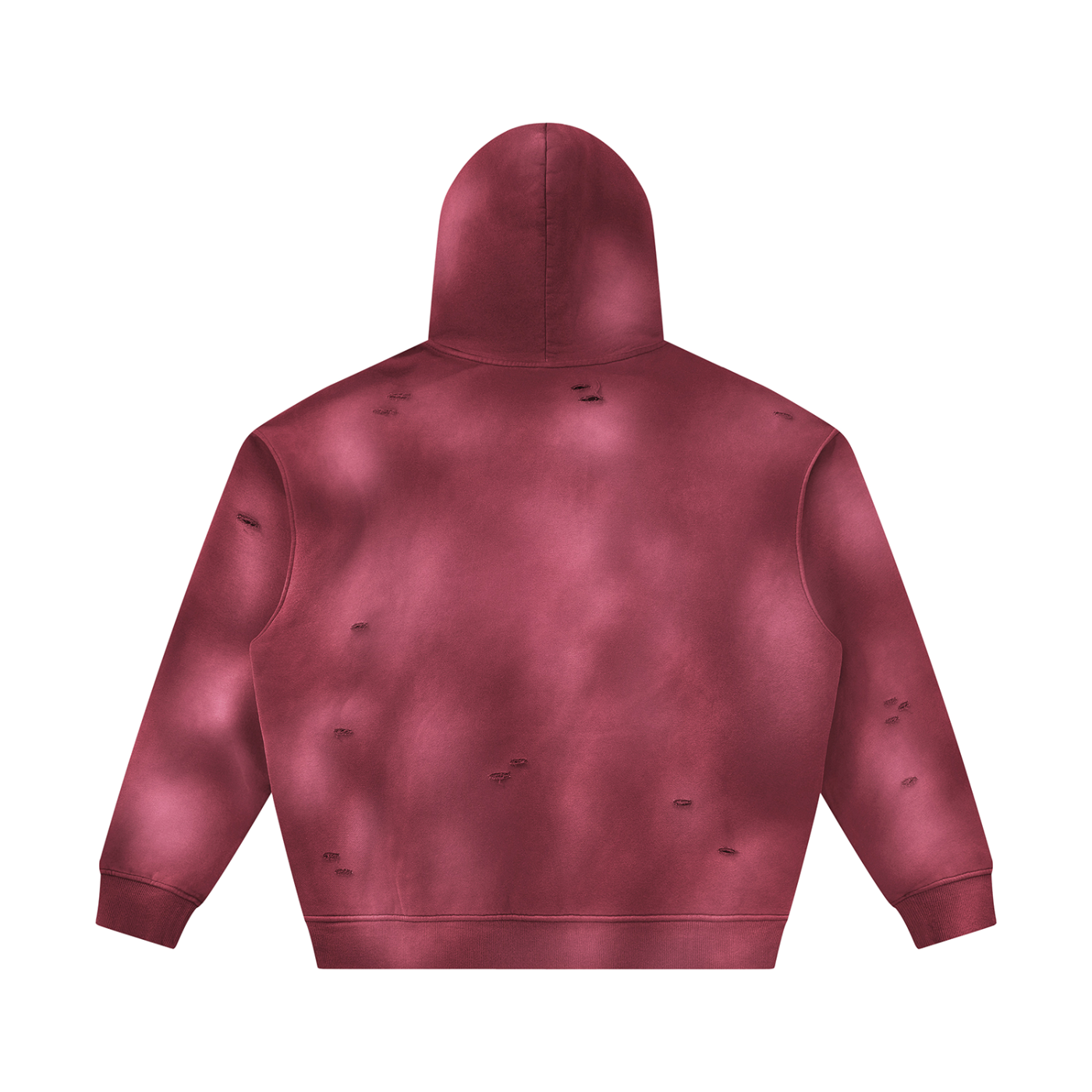 Unisex Sunfade Frayed Fleece Hoodie 350GSM